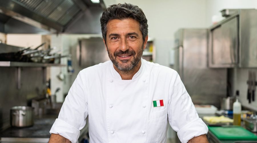 Dante Moretti in his kitchen