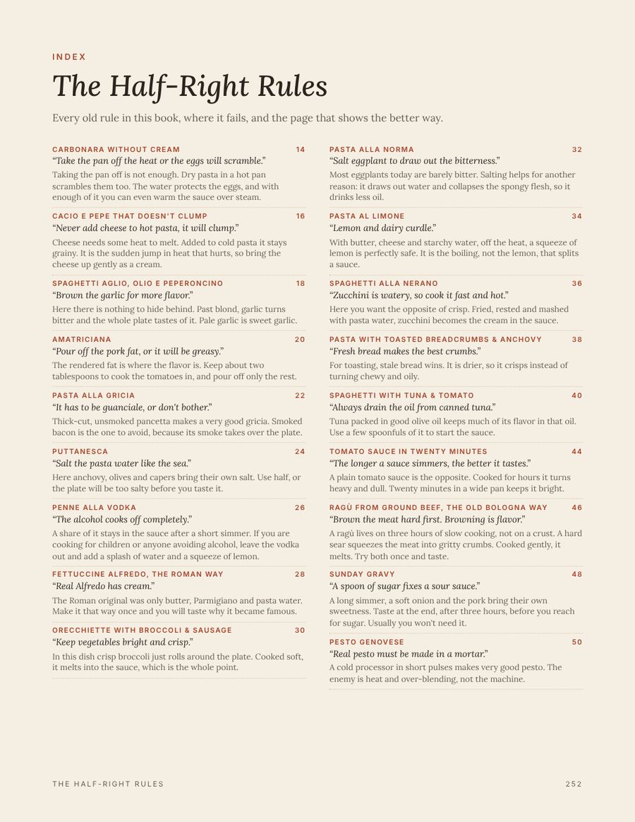 The Half-Right Rules index